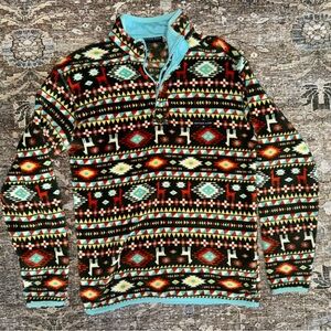 Southern Marsh Harbuck Fleece‎ Ladies S 1/4 Zip Pullover Aztec Southwest Womens